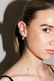 Aura Drop Earrings Green Diamond
