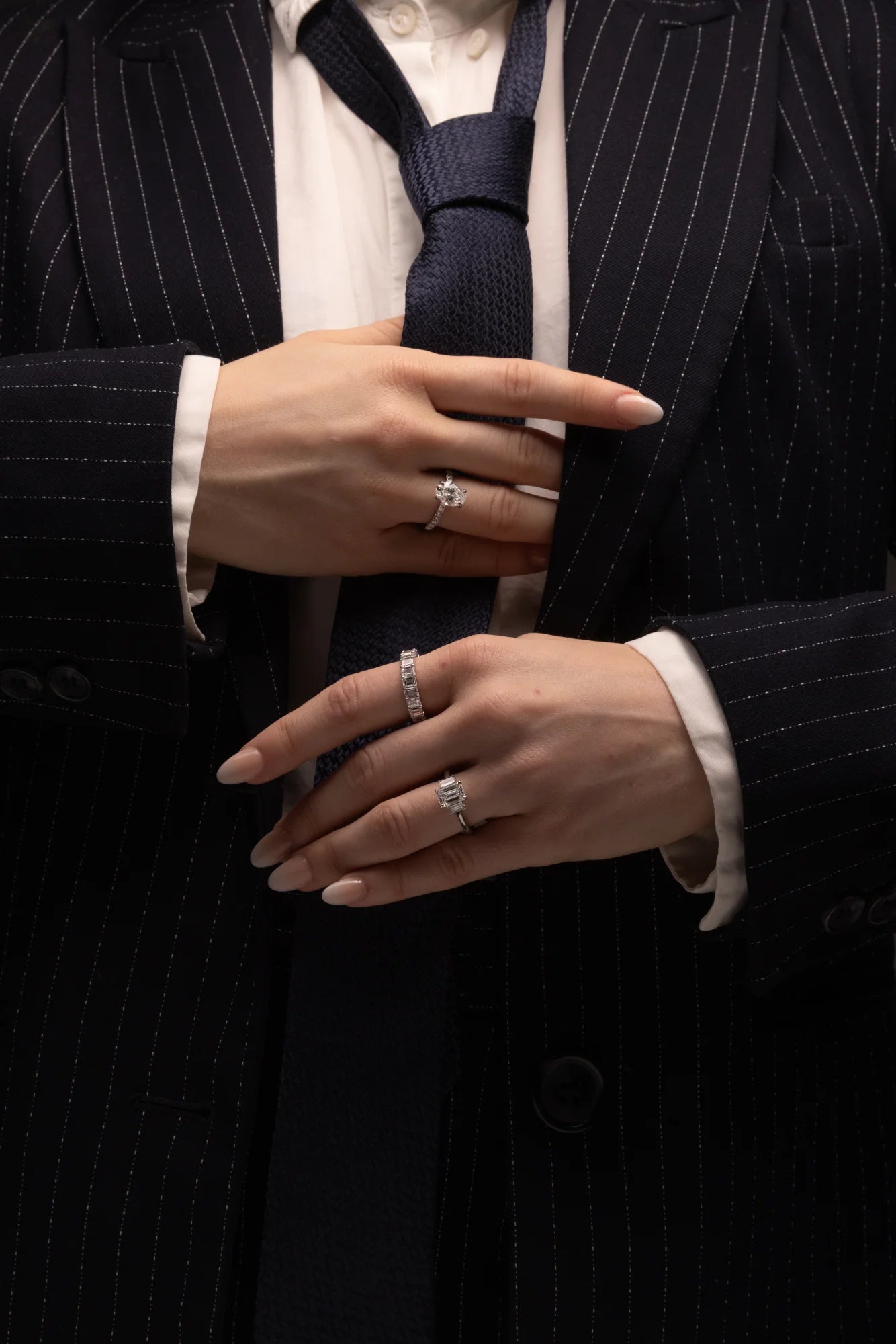 Bonded Trilogy Emerald Cut Ring