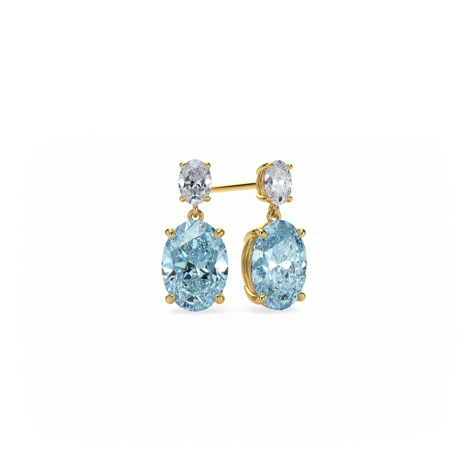 Aura Drop Earrings Blue Diamond