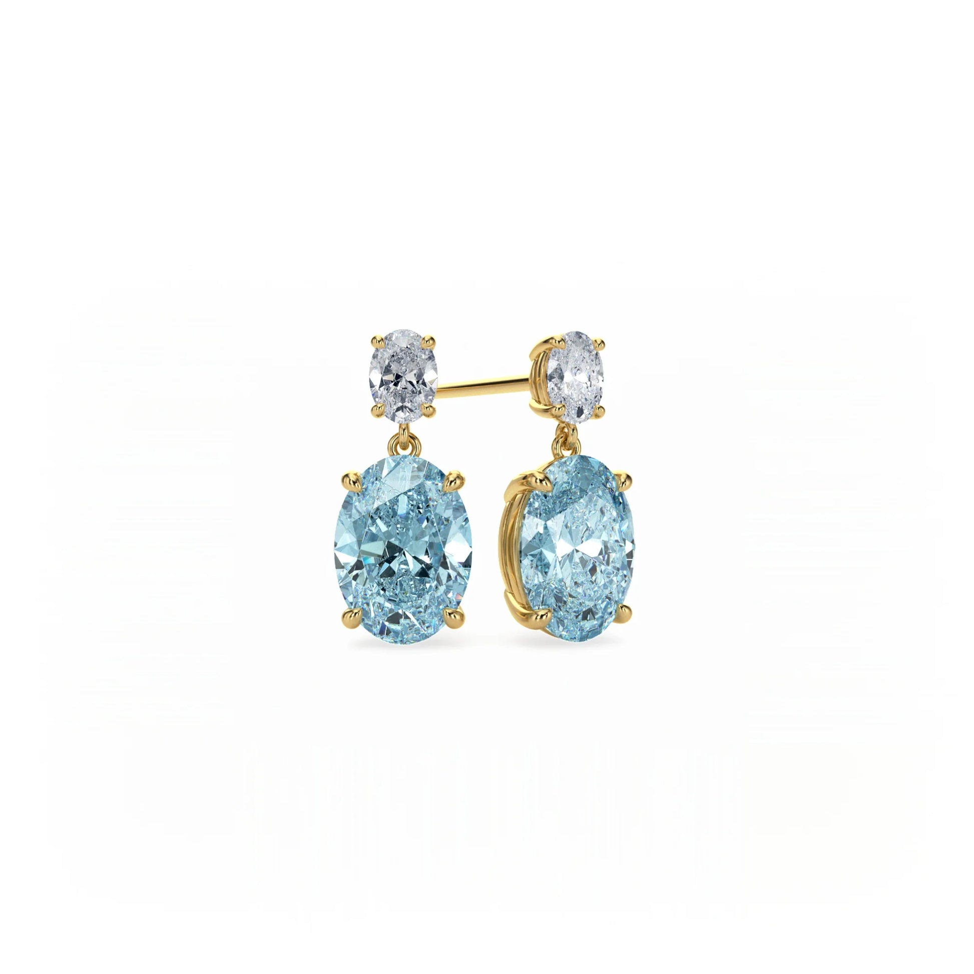 Aura Drop Earrings Blue Diamond