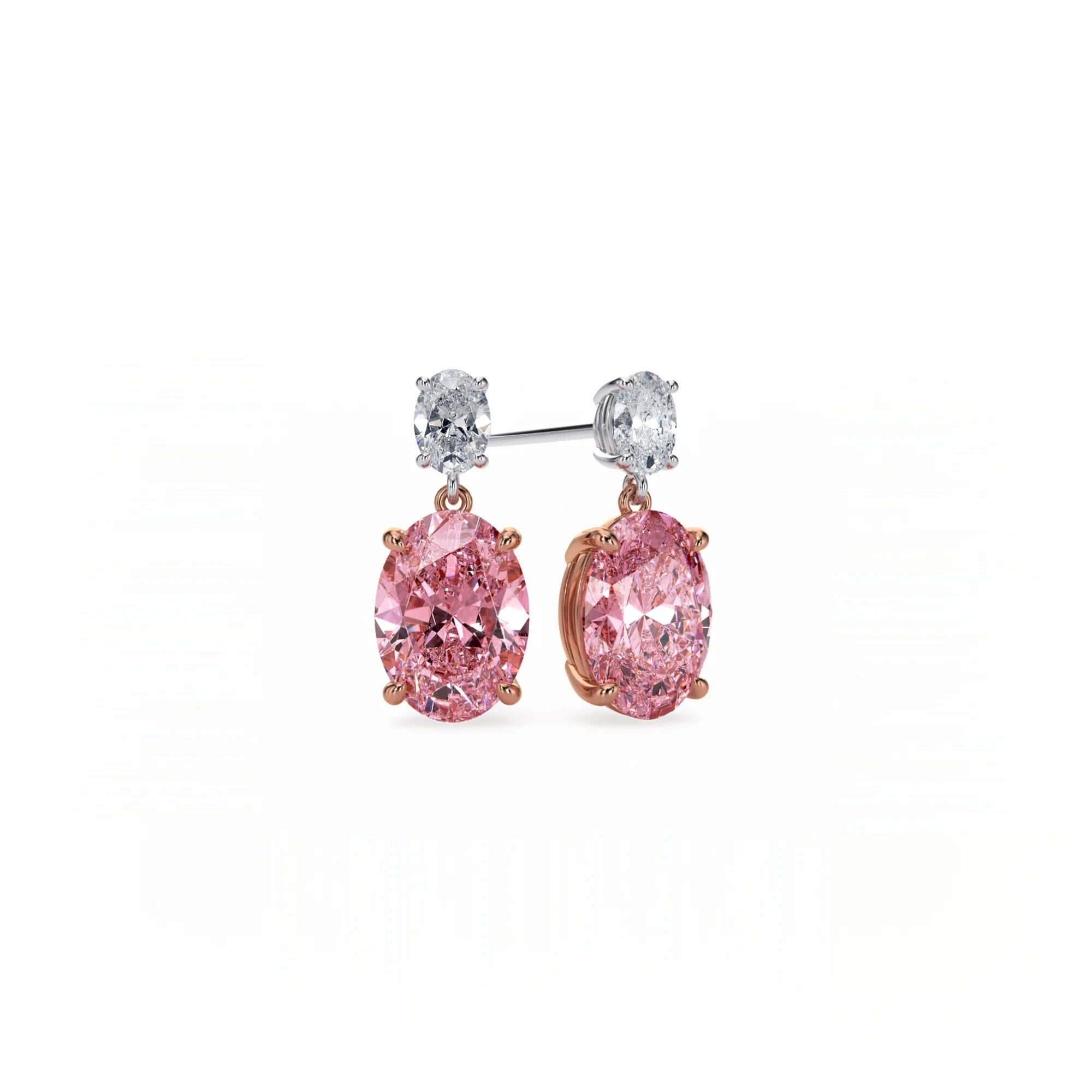 Aura Drop Earrings Pink Diamond