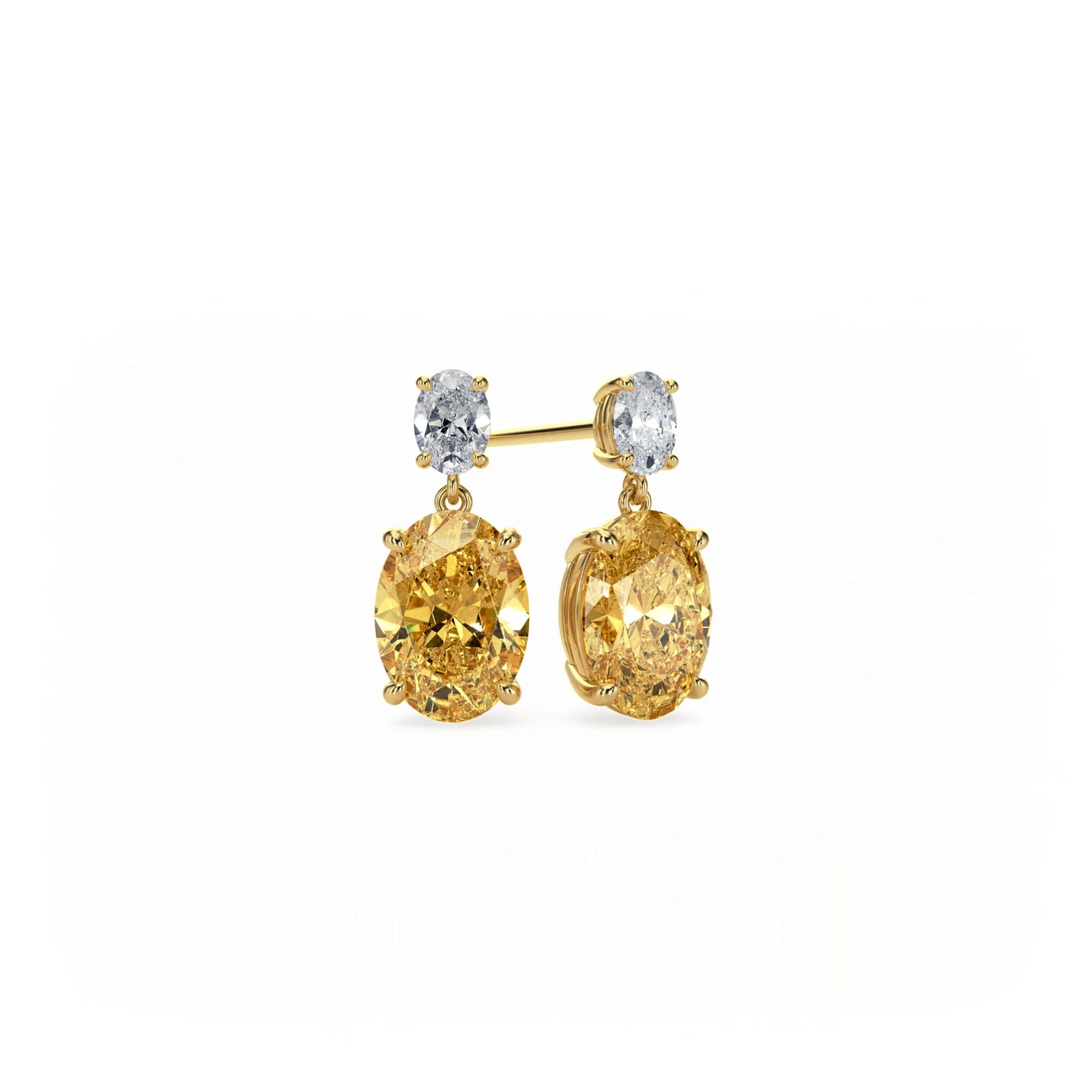 Aura Drop Earrings Yellow Diamond