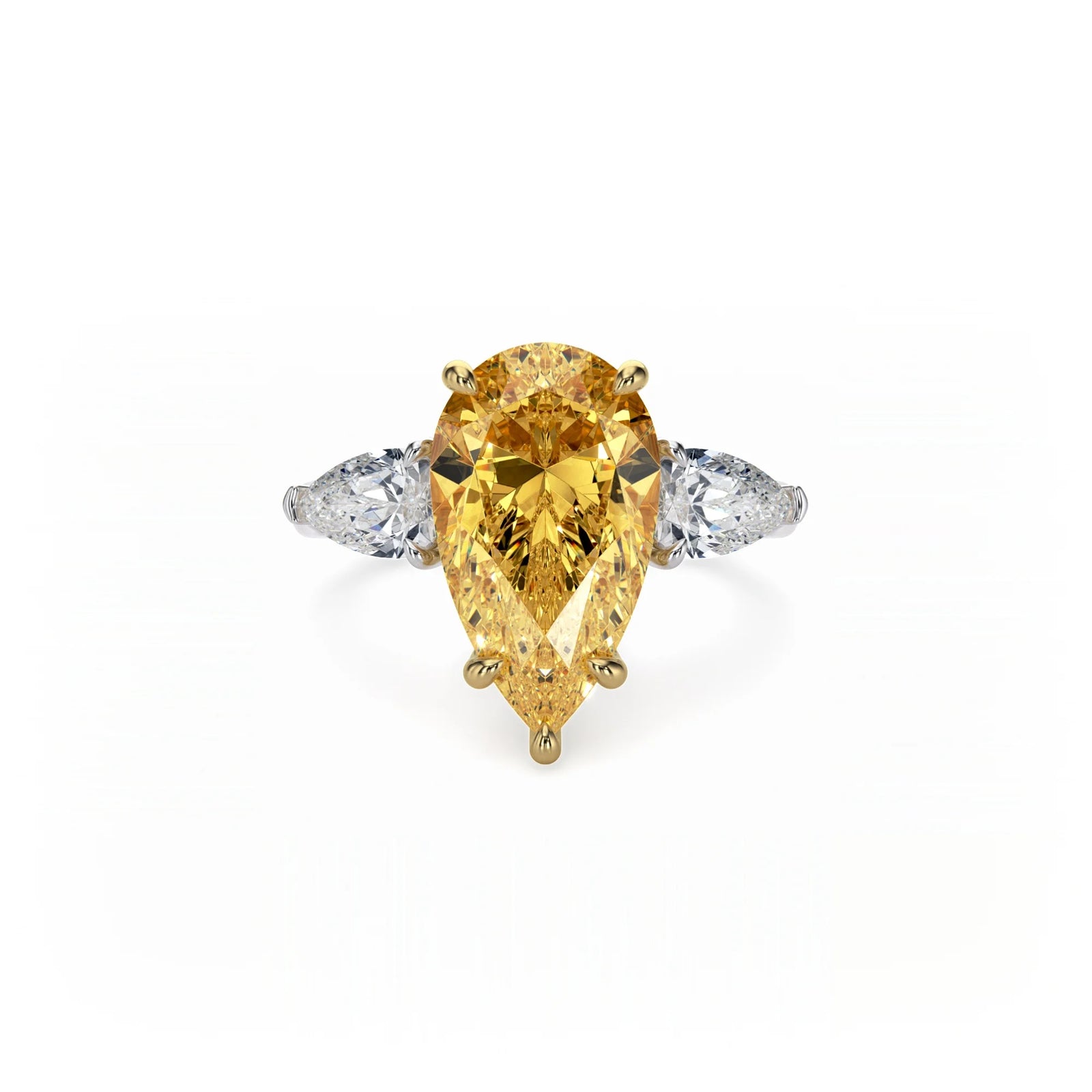 Aura Trilogy Pear Ring Yellow Diamond