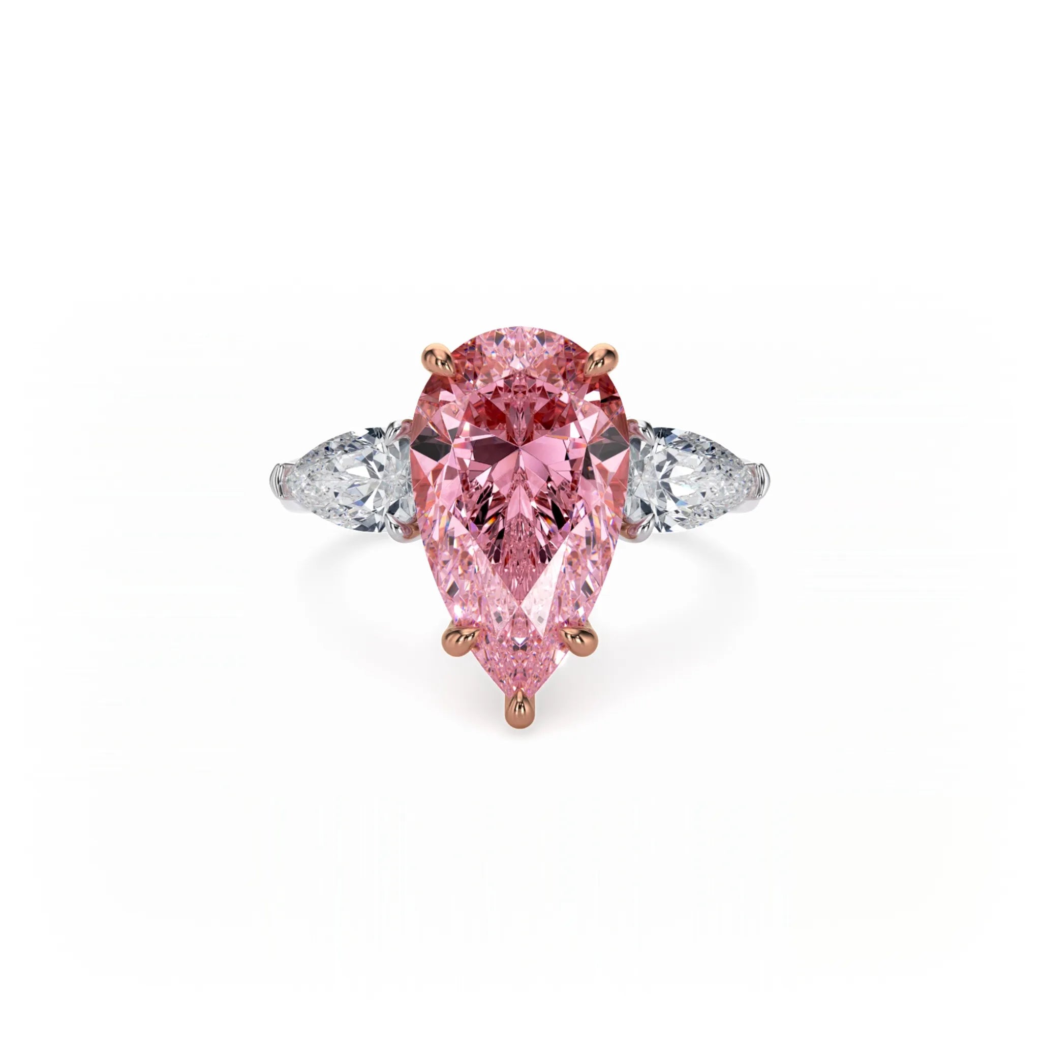 Aura Trilogy Pear Ring Pink Diamond