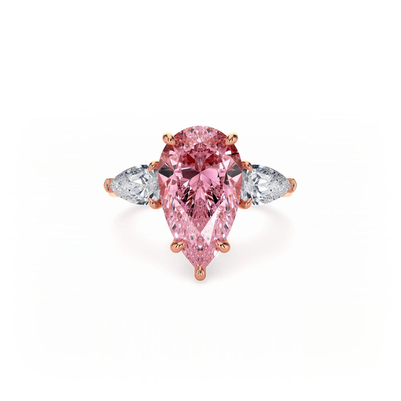 Aura Trilogy Pear Ring Pink Diamond
