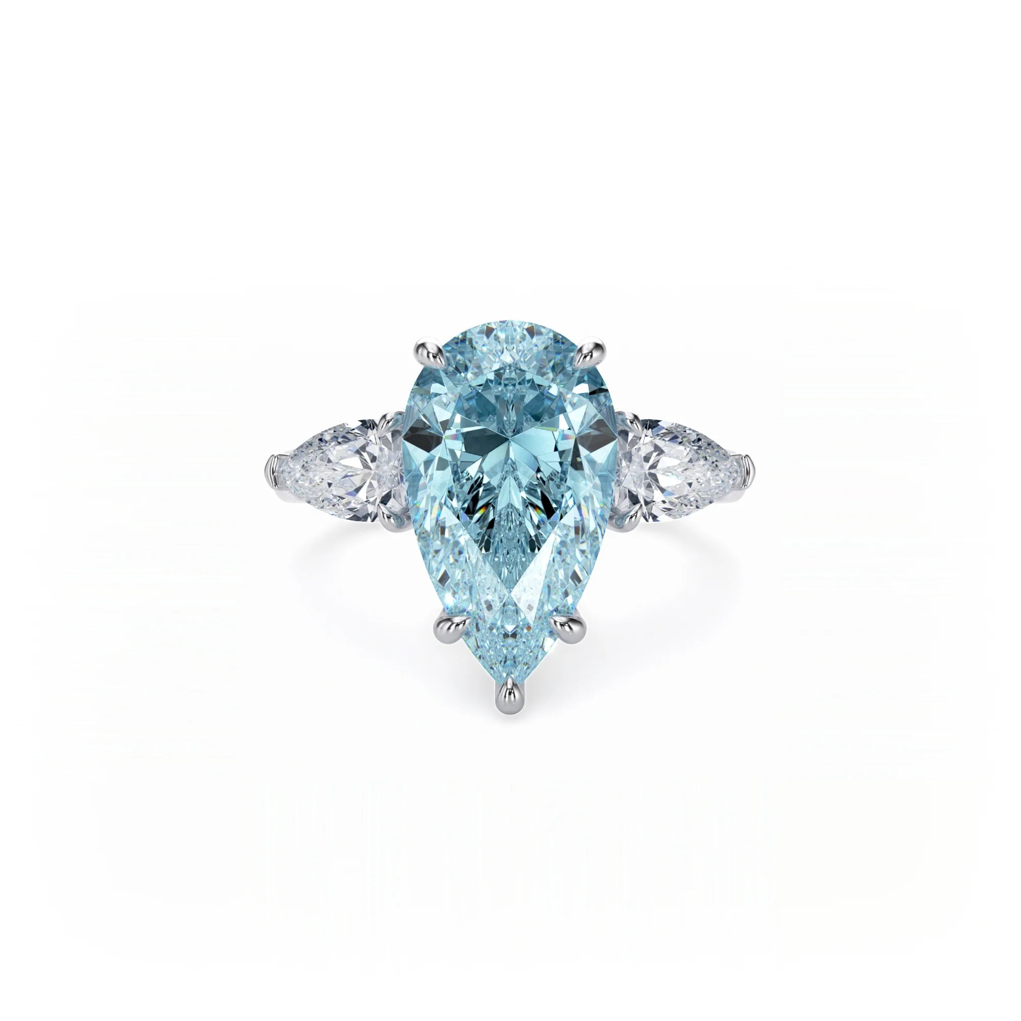 Aura Trilogy Pear Ring Blue Diamond