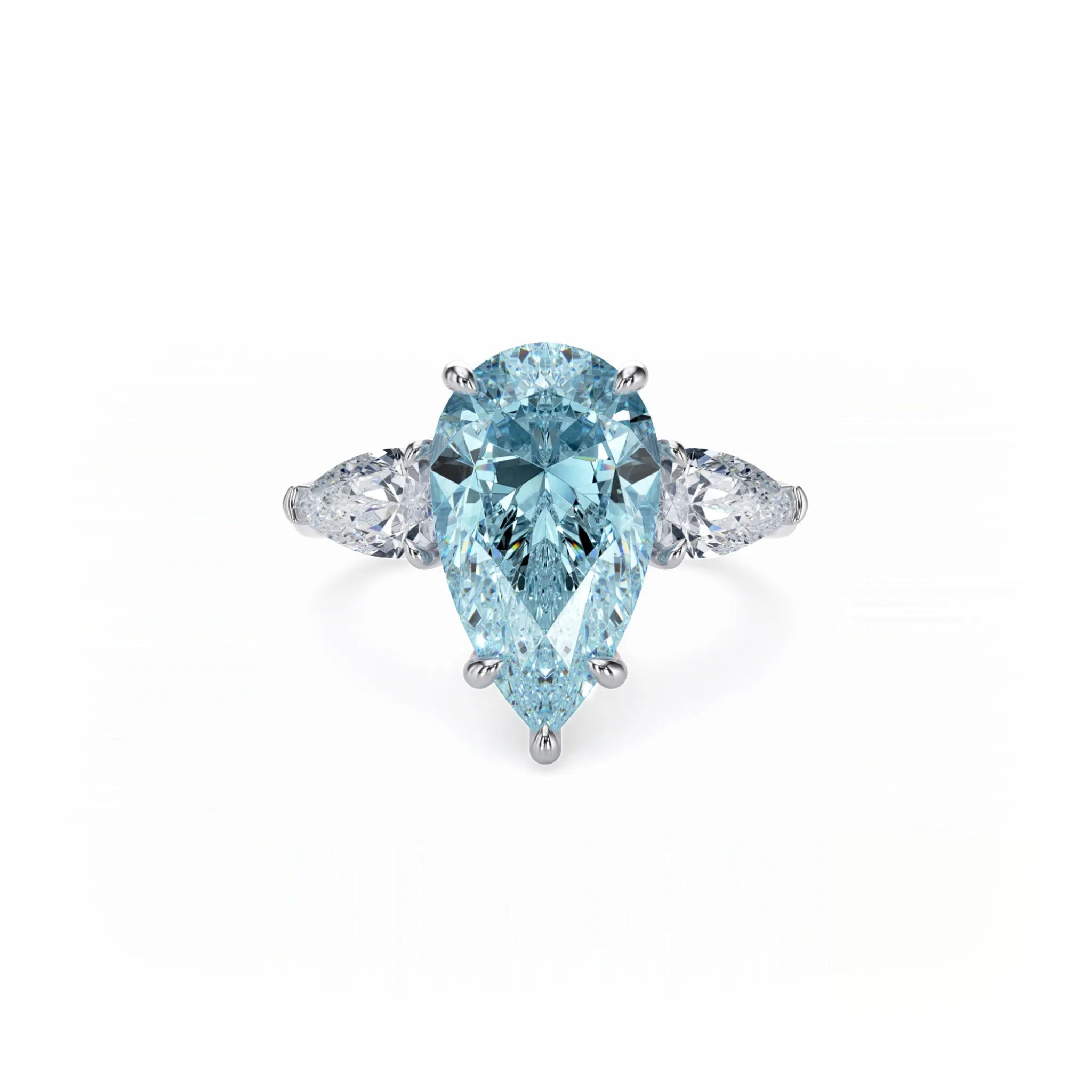 Aura Trilogy Pear Ring Blue Diamond