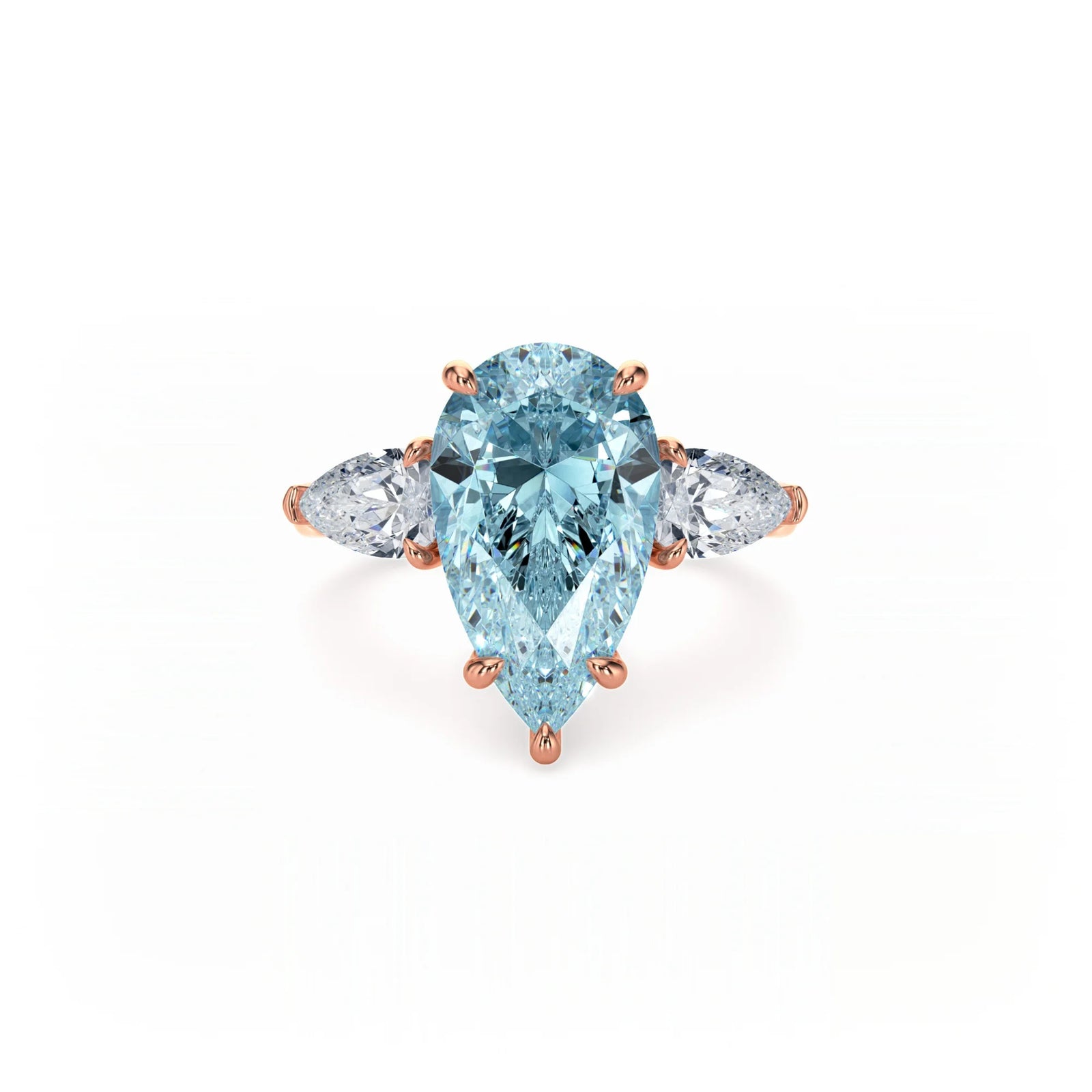 Aura Trilogy Pear Ring Blue Diamond