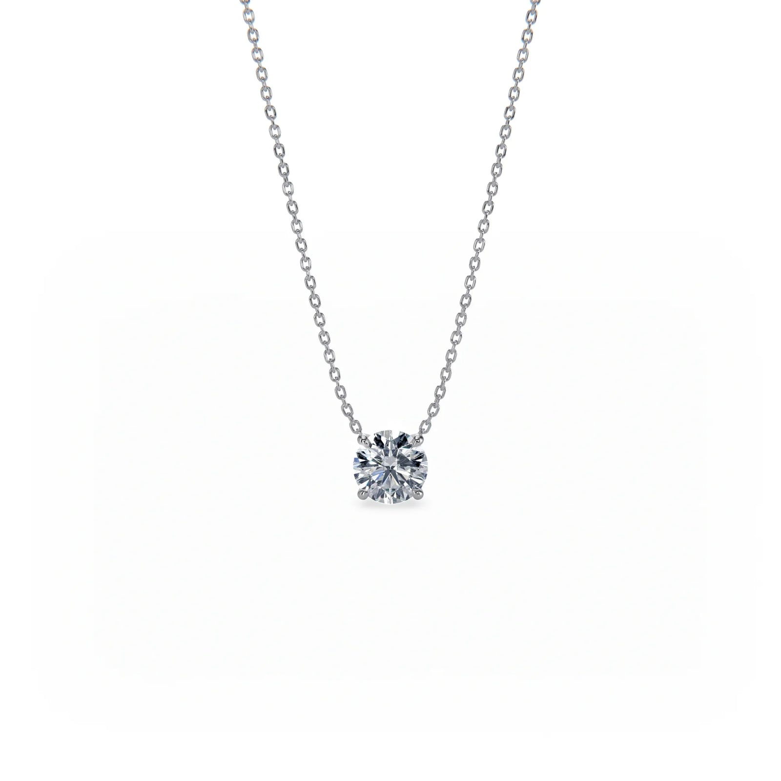 Signature Solitaire Diamond Pendant Necklace