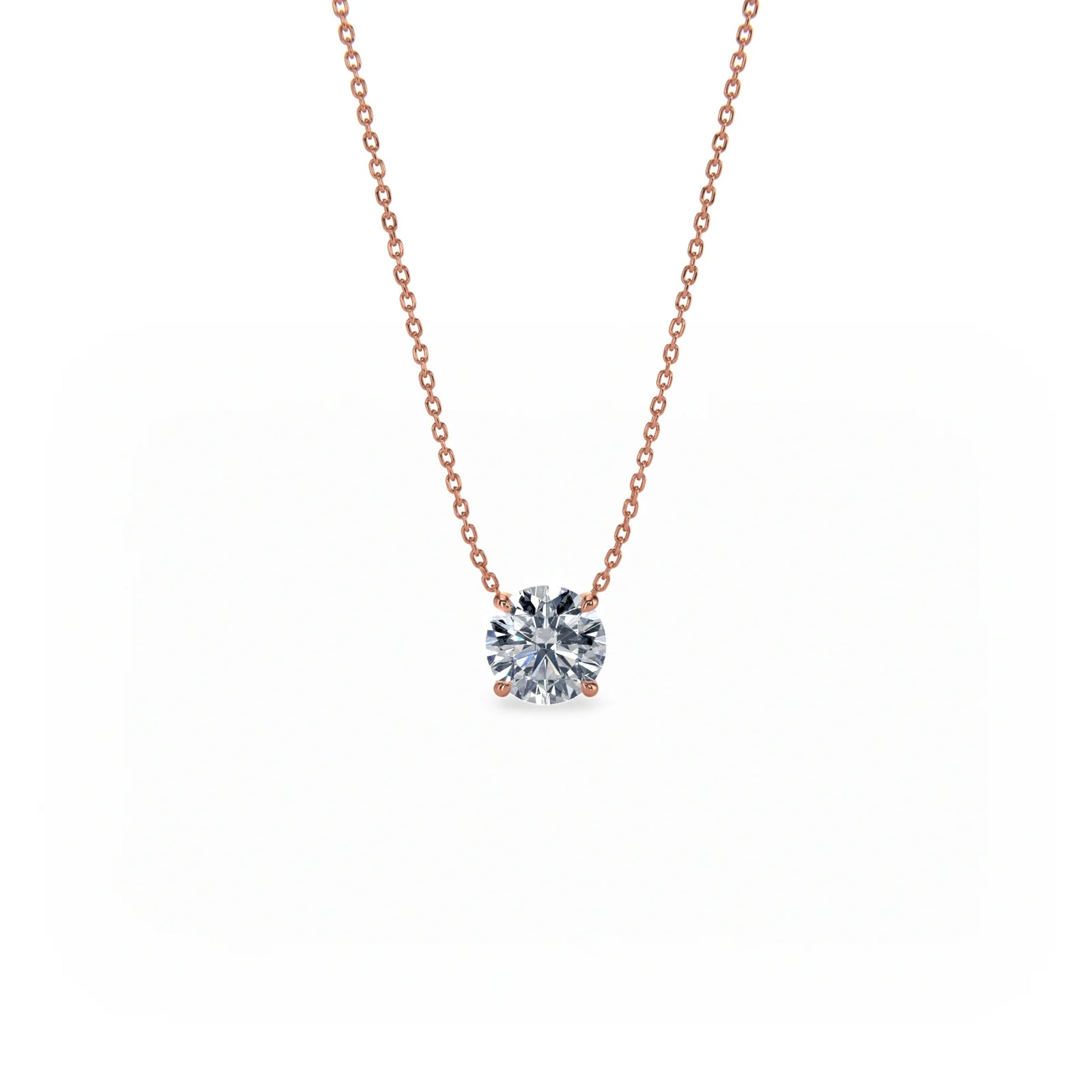 Signature Solitaire Diamond Pendant Necklace