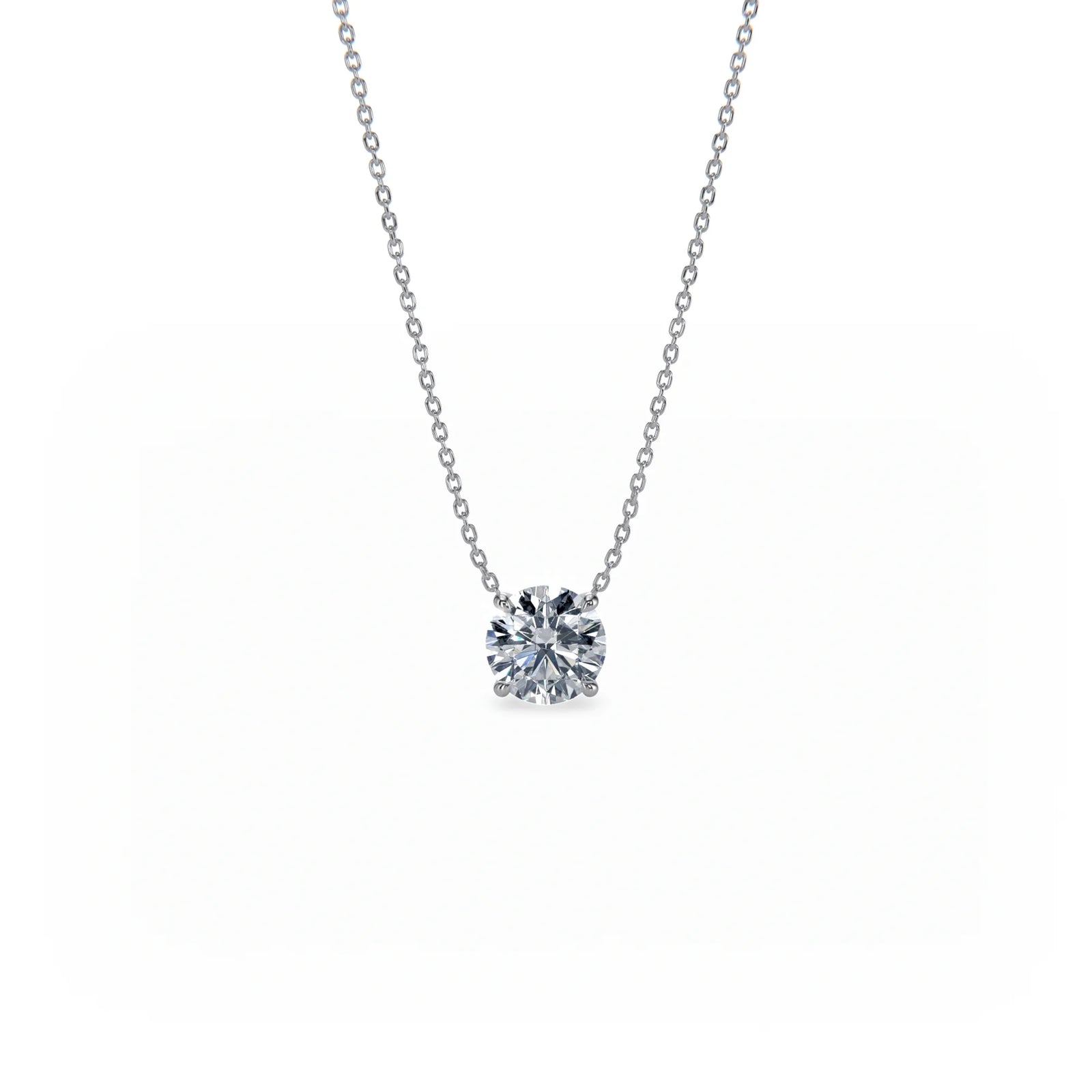 Signature Solitaire Diamond Pendant Necklace