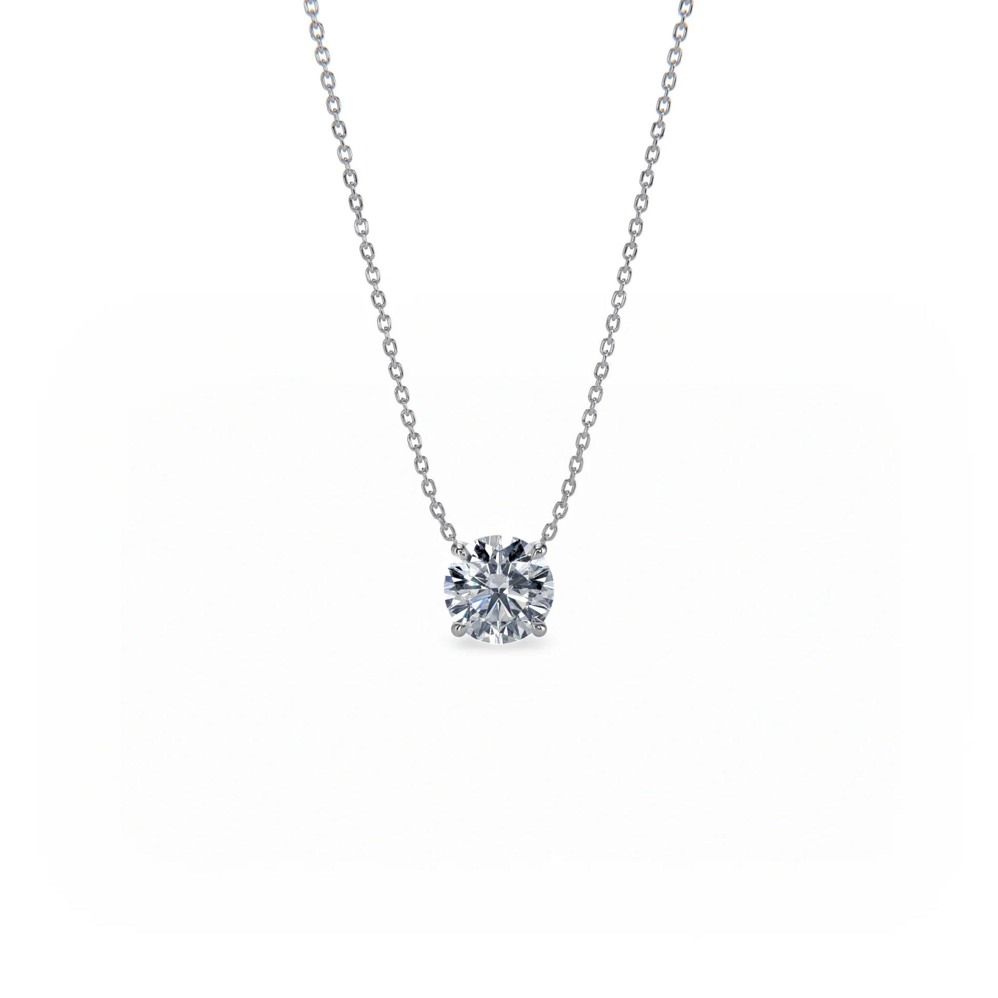Signature Solitaire Diamond Pendant Necklace