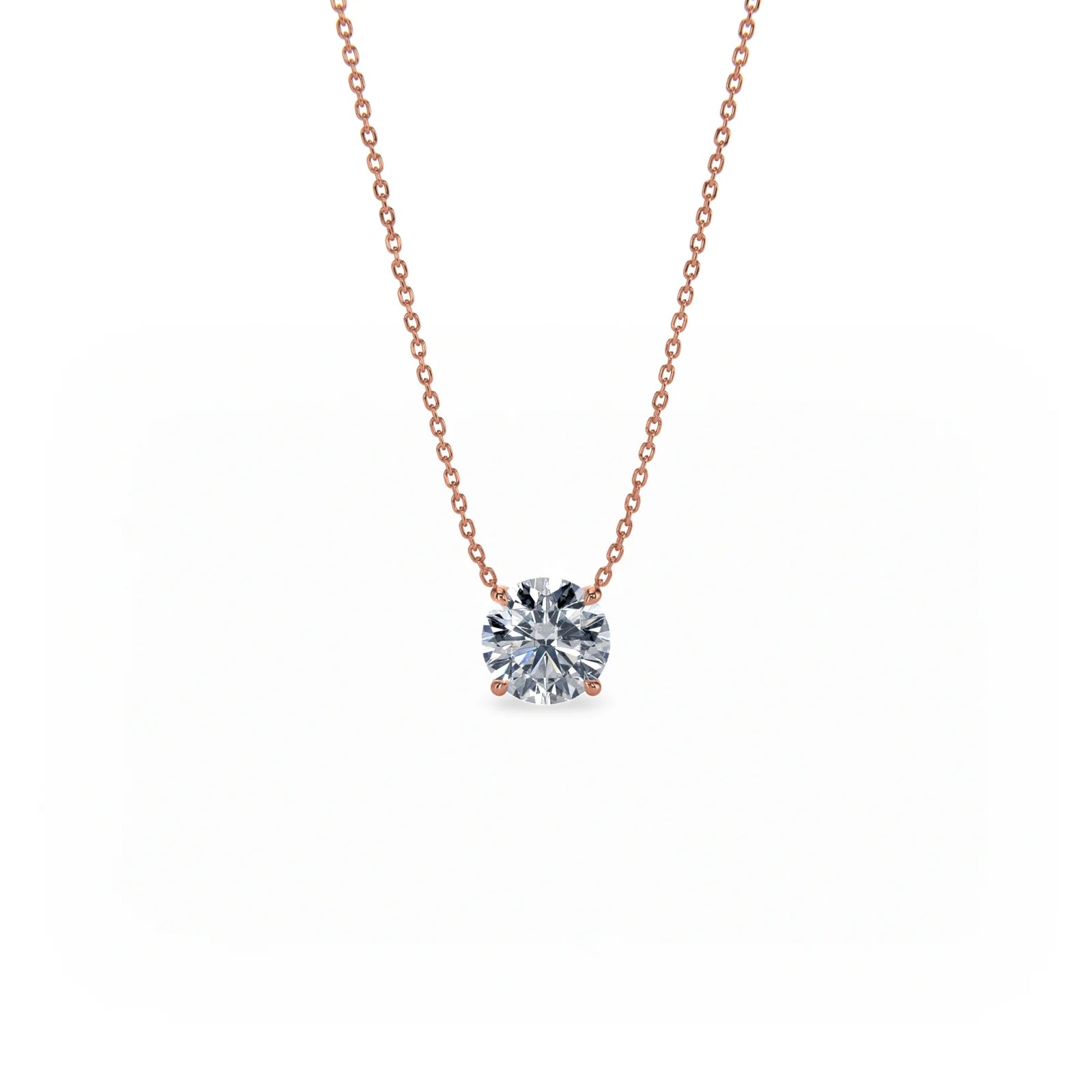 Signature Solitaire Diamond Pendant Necklace