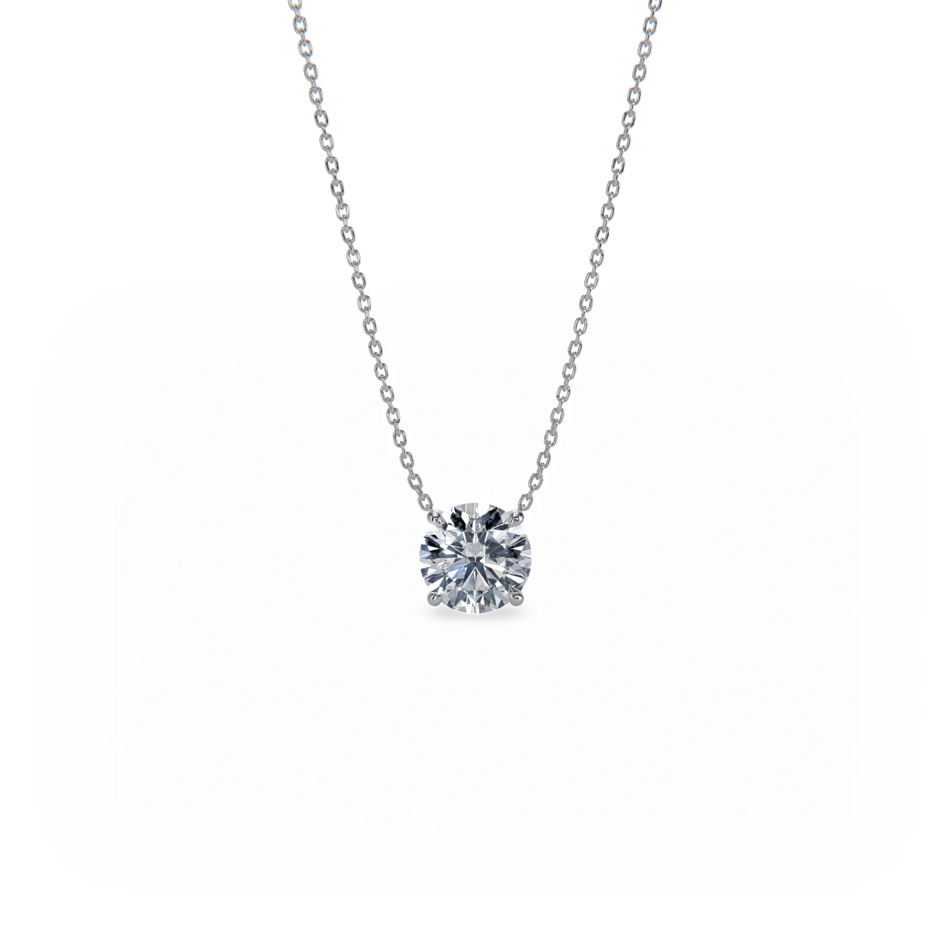 Signature Solitaire Diamond Pendant Necklace