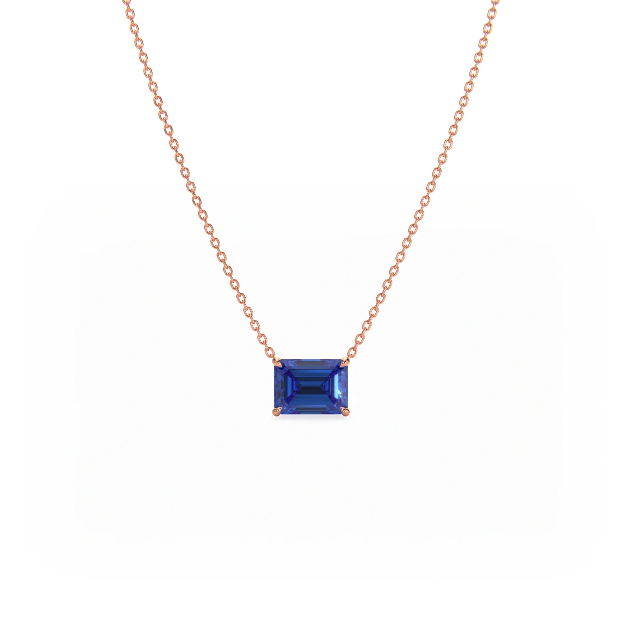 Jardin Solitaire Pendant Necklace Sapphire