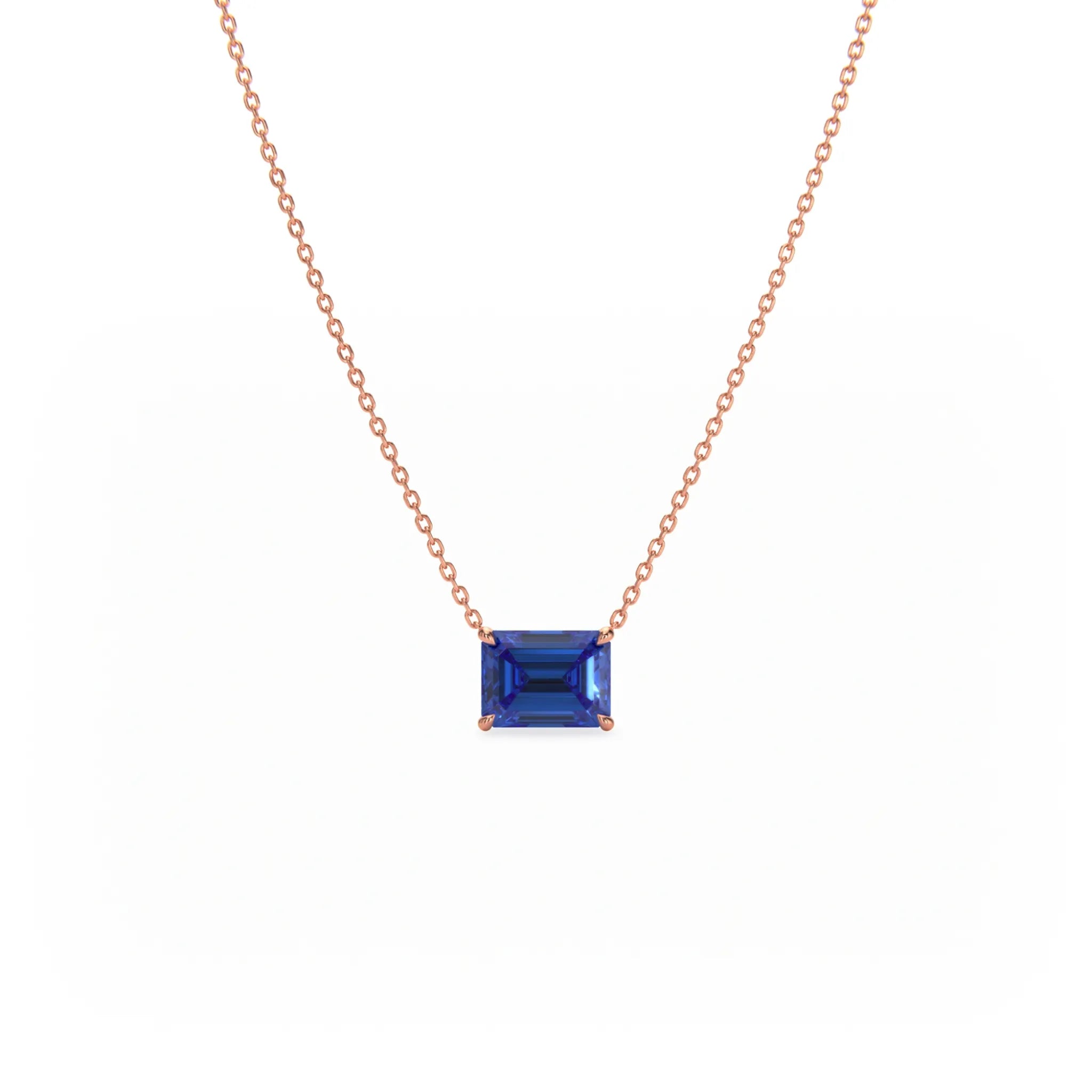 Jardin Solitaire Pendant Necklace Sapphire