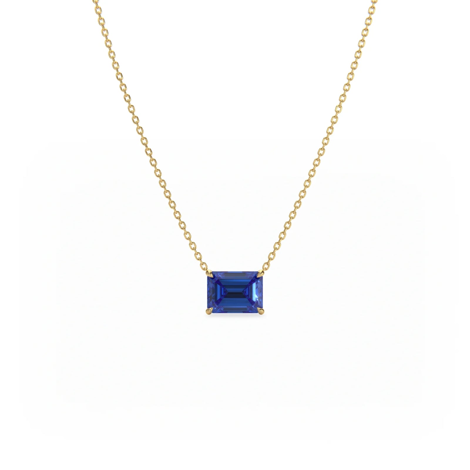 Jardin Solitaire Pendant Necklace Sapphire