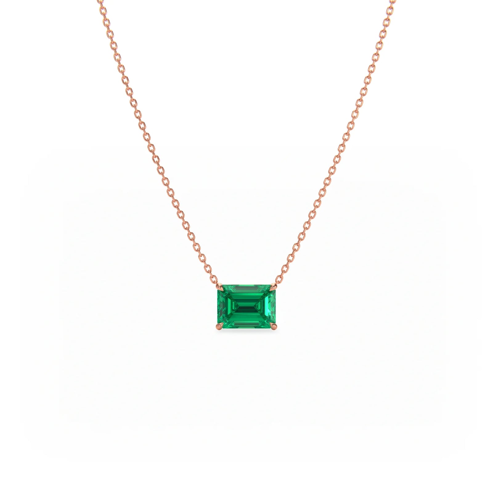 Jardin Solitaire Pendant Necklace Emerald