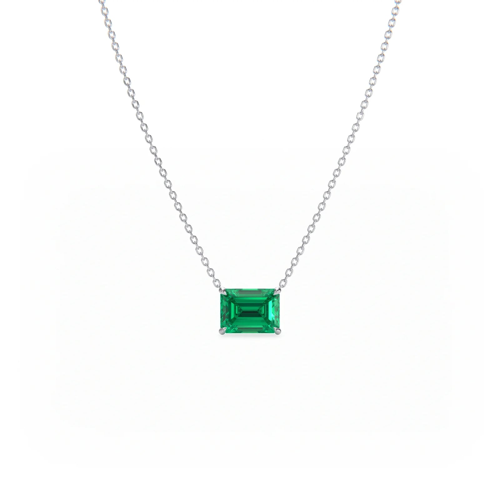Jardin Solitaire Pendant Necklace Emerald