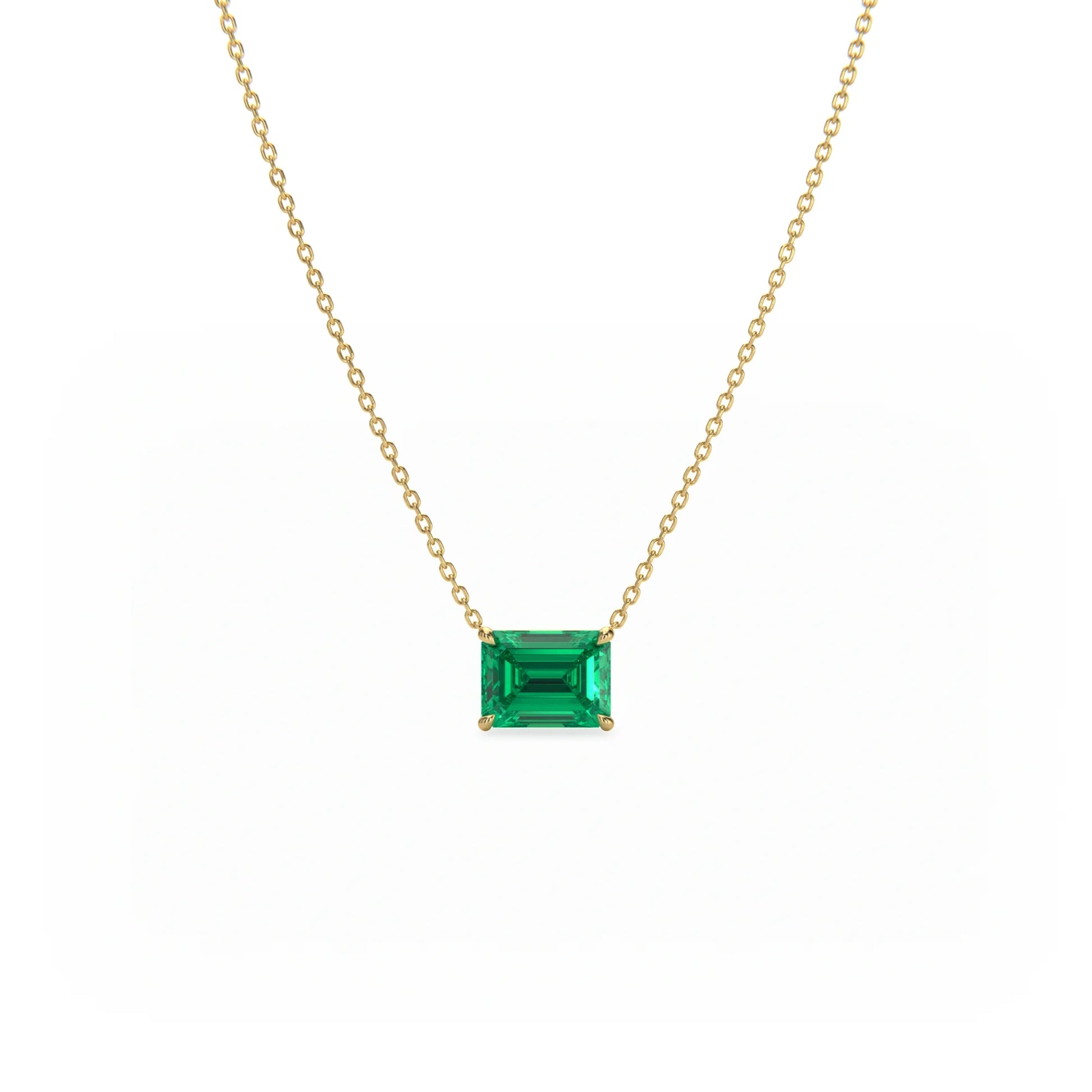 Jardin Solitaire Pendant Necklace Emerald