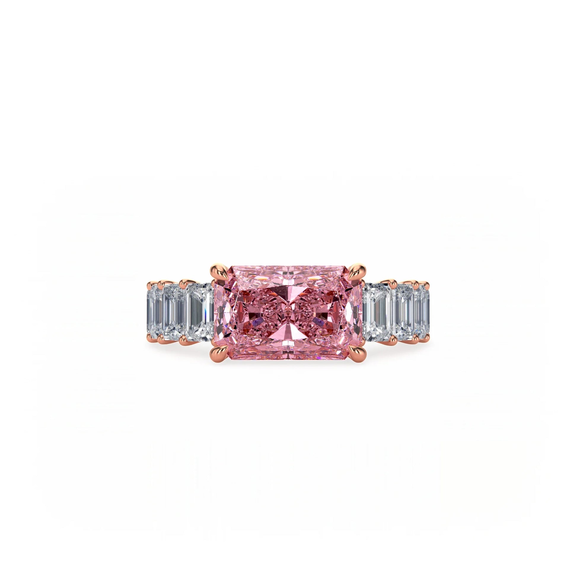 Aura East-West Ring Pink Diamond