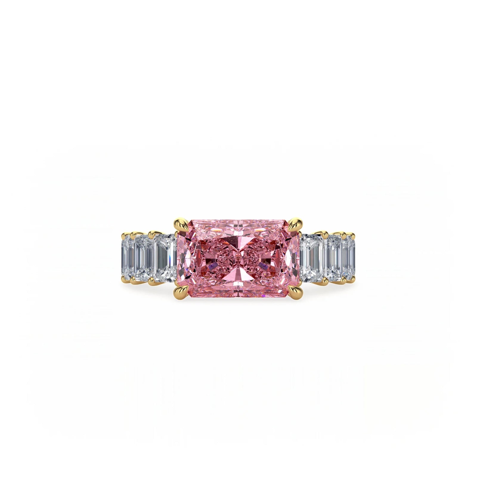 Aura East-West Ring Pink Diamond