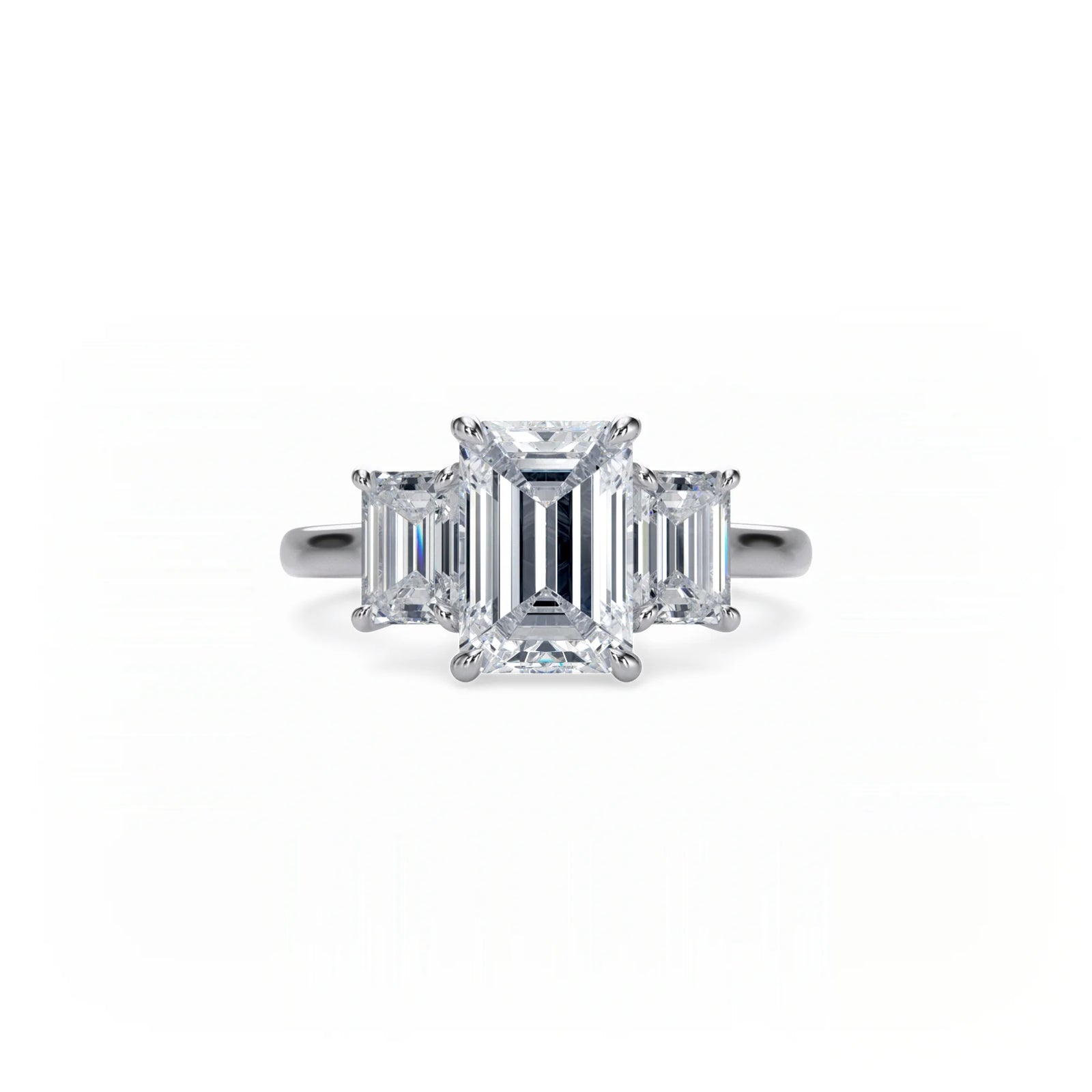 Bonded Trilogy Emerald Cut Ring
