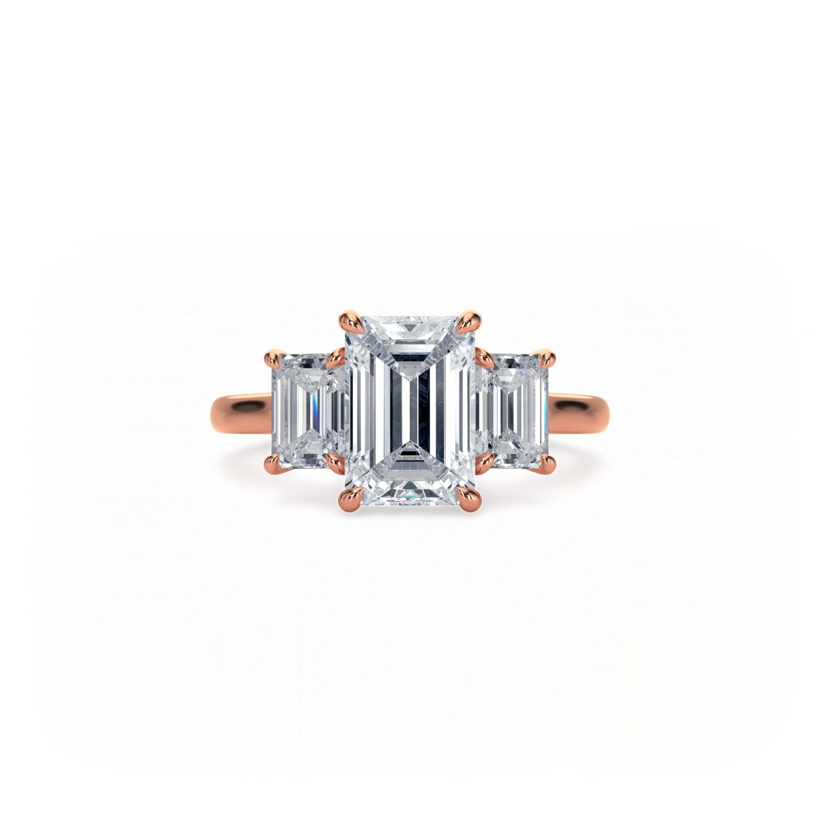 Bonded Trilogy Emerald Cut Ring