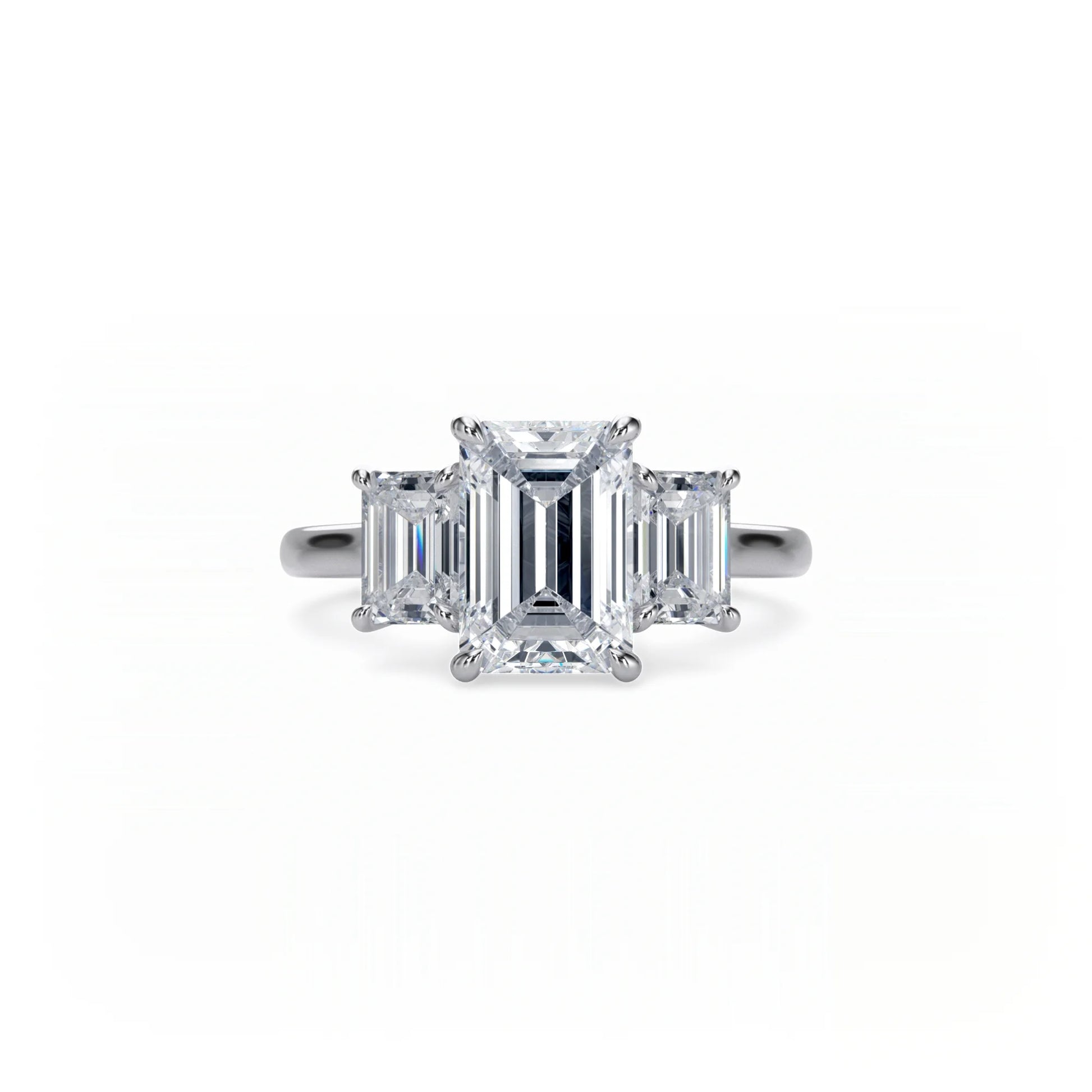 Bonded Trilogy Emerald Cut Ring