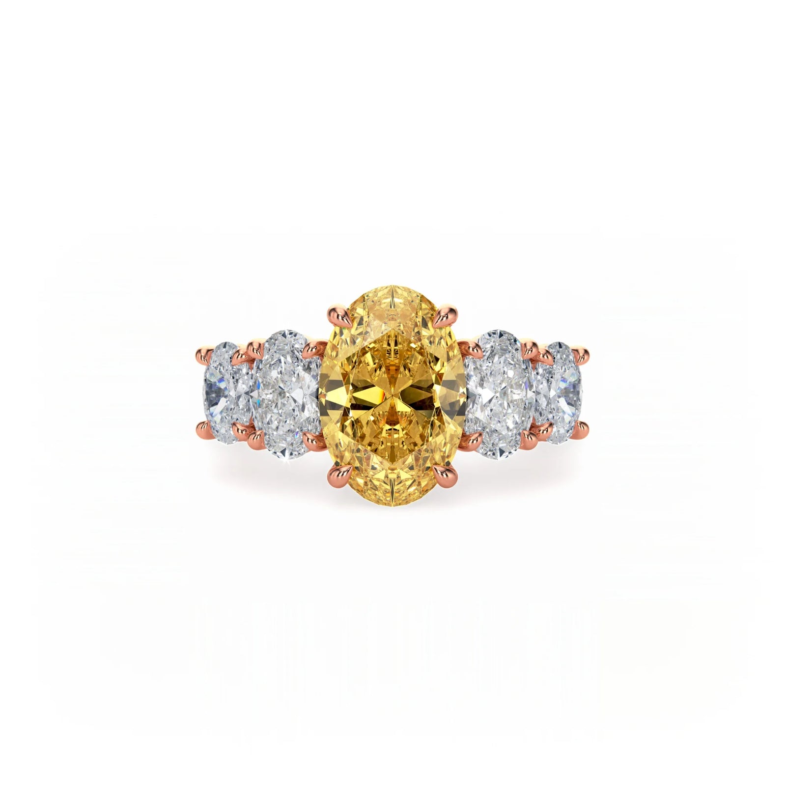 Aura Five Stone Ring Yellow Diamond