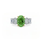 Aura Five Stone Ring Green Diamond